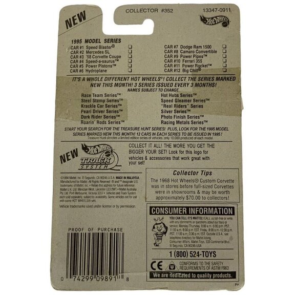 Hot Wheels 1995 Model Series Big Chill No 12 Of 12 Cars 352 NEW - Picture 2 of 4